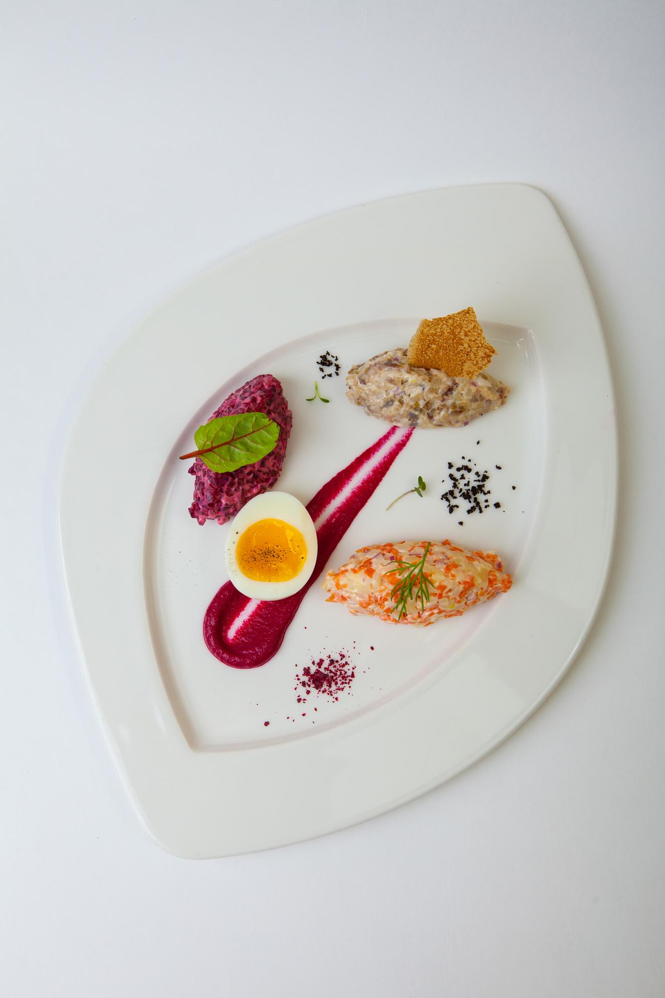 Sample plated dishes displayed as pricing concept